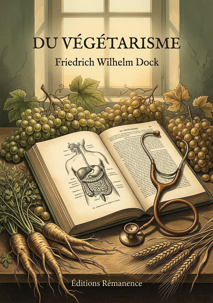 Livre Du Végétarisme par Friedrich Wilhelm Dock - Couverture - Editions Remanence
