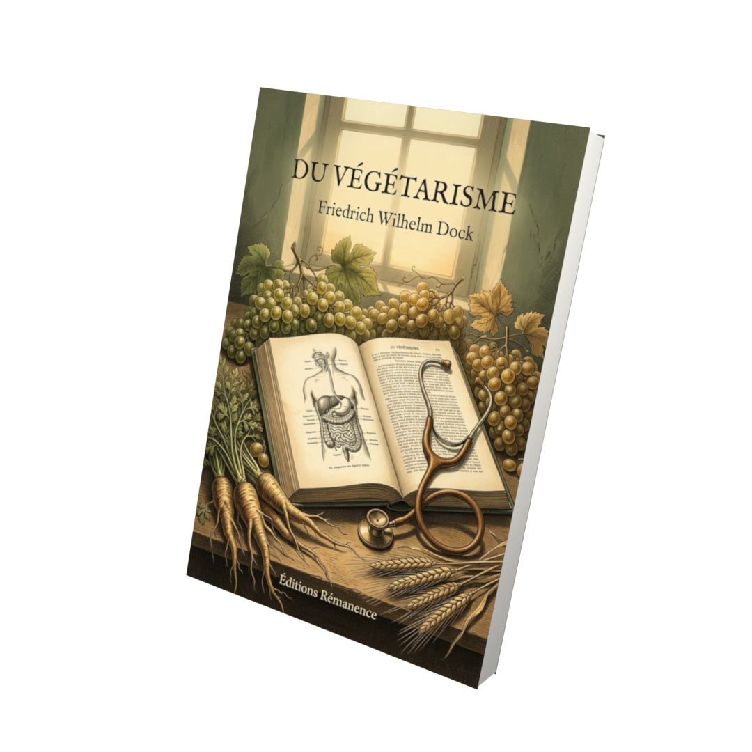 Livre Du Végétarisme par Friedrich Wilhelm Dock - Vue 3D - Editions Remanence