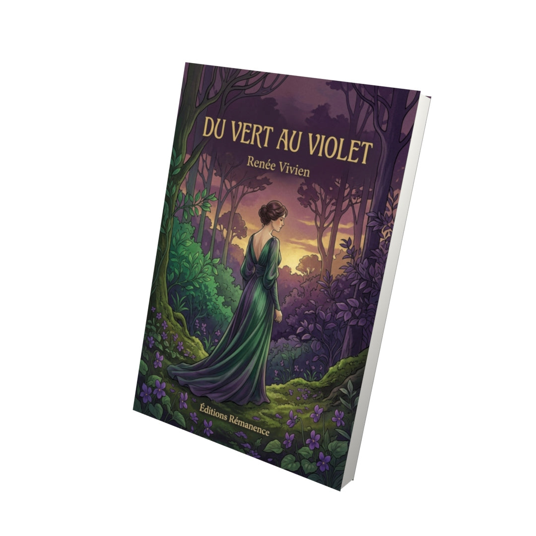 Livre Du Vert au Violet par Renée Vivien - Vue 3D - Editions Remanence