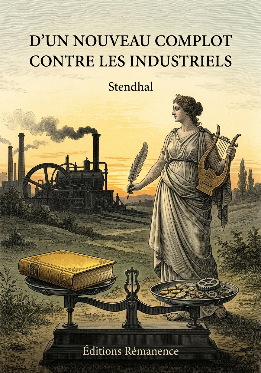 Livre D’un nouveau complot contre les industriels par Stendhal - Couverture - Editions Remanence