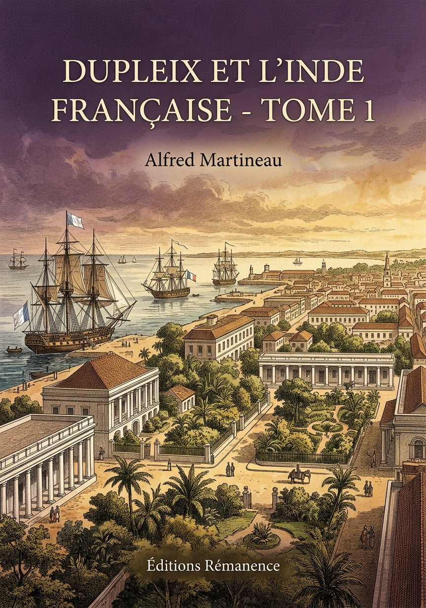 Livre Dupleix et l’Inde française - Tome 1 par Alfred Martineau - Couverture - Editions Remanence