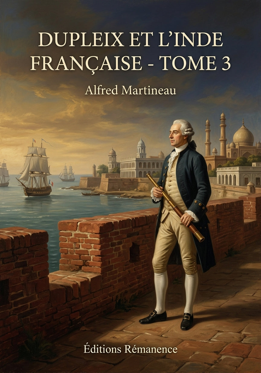 Livre Dupleix et l’Inde française - Tome 3 par Alfred Martineau - Couverture - Editions Remanence