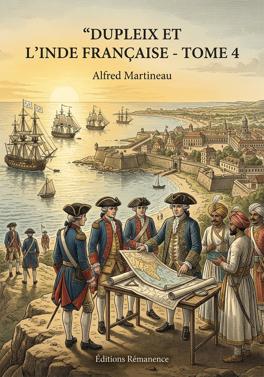Livre Dupleix et l’Inde française - Tome 4 par Alfred Martineau - Couverture - Editions Remanence