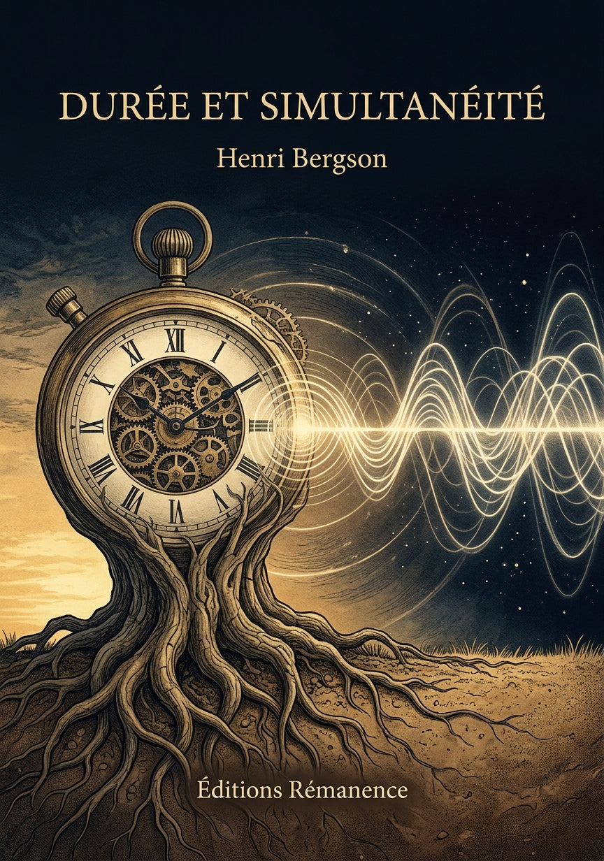 Livre Durée et simultanéité par Henri Bergson - Couverture - Editions Remanence