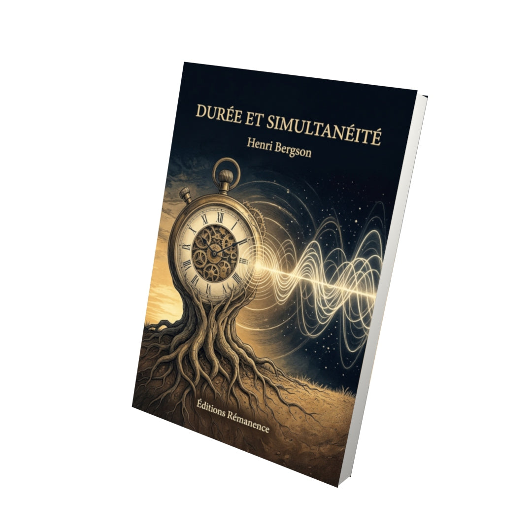Livre Durée et simultanéité par Henri Bergson - Vue 3D - Editions Remanence