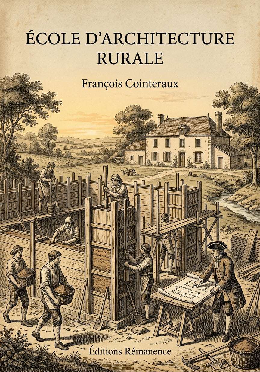 Livre École d’architecture rurale par François Cointeraux - Couverture - Editions Remanence