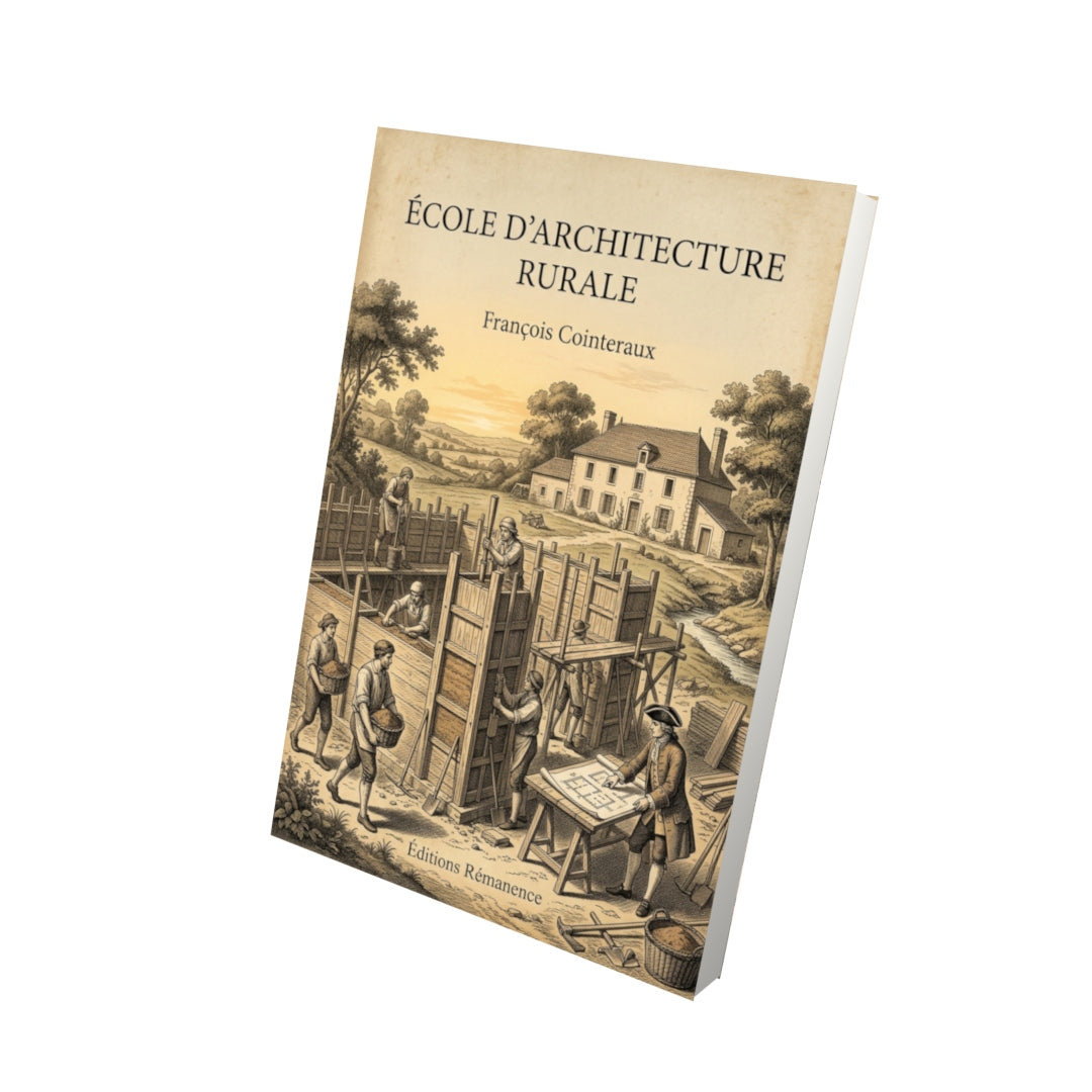 Livre École d’architecture rurale par François Cointeraux - Vue 3D - Editions Remanence