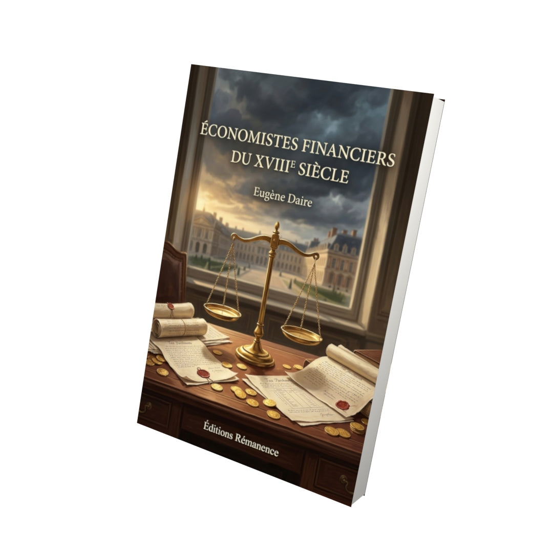 Livre Économistes financiers du XVIIIe siècle par Eugène Daire - Vue 3D - Editions Remanence
