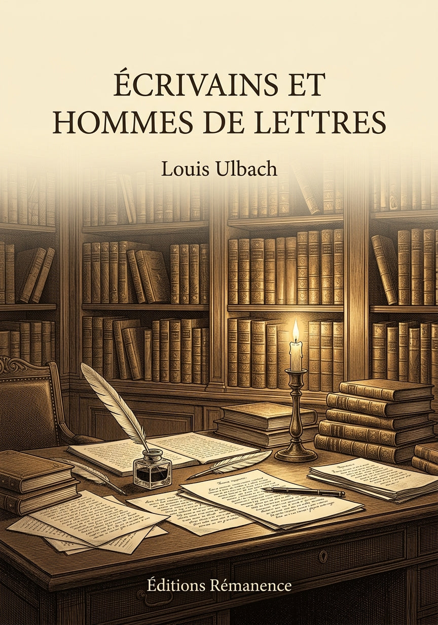 Livre Écrivains et hommes de lettres par Louis Ulbach - Couverture - Editions Remanence