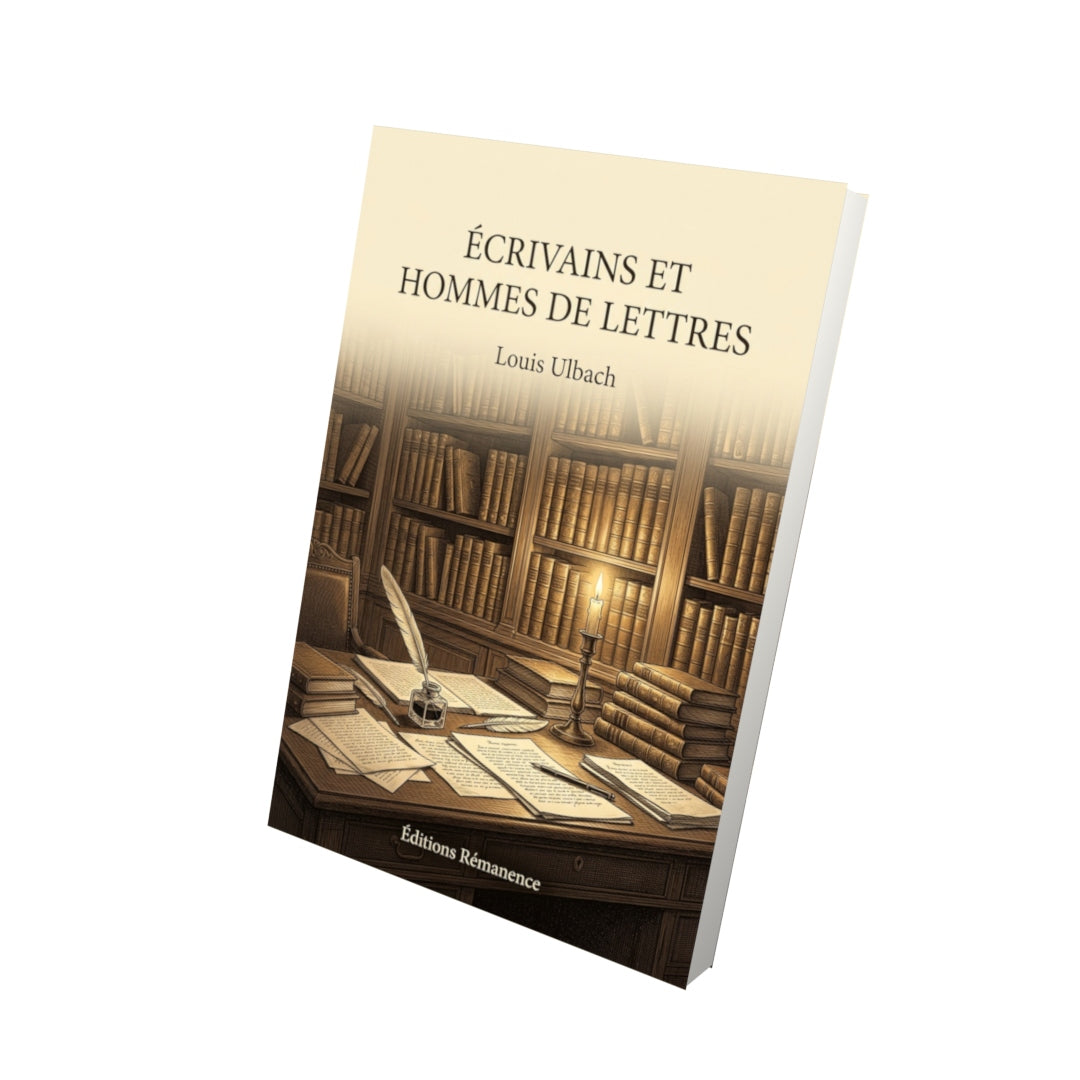 Livre Écrivains et hommes de lettres par Louis Ulbach - Vue 3D - Editions Remanence