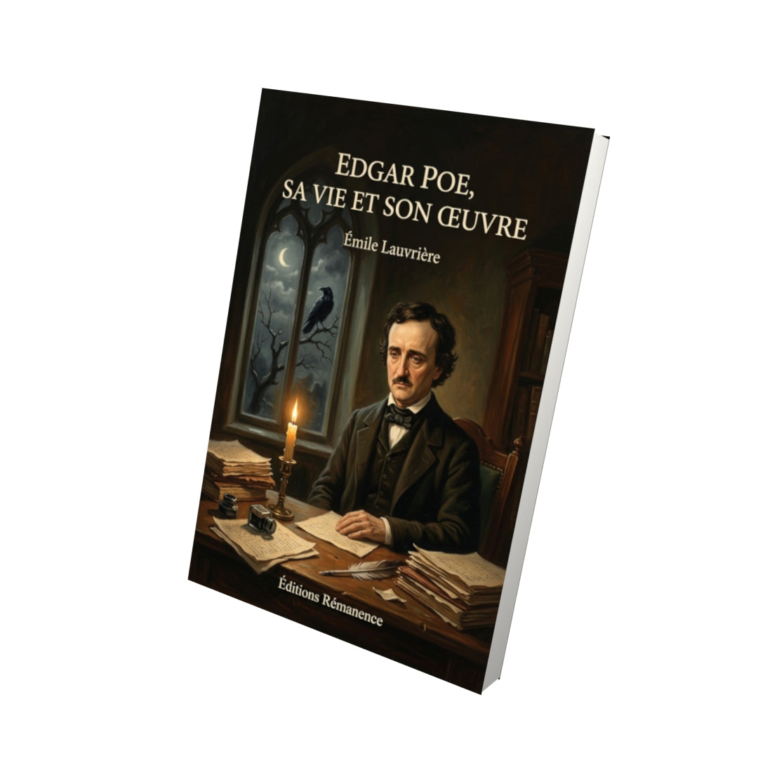 Livre Edgar Poe, sa vie et son œuvre par Émile Lauvrière - Vue 3D - Editions Remanence