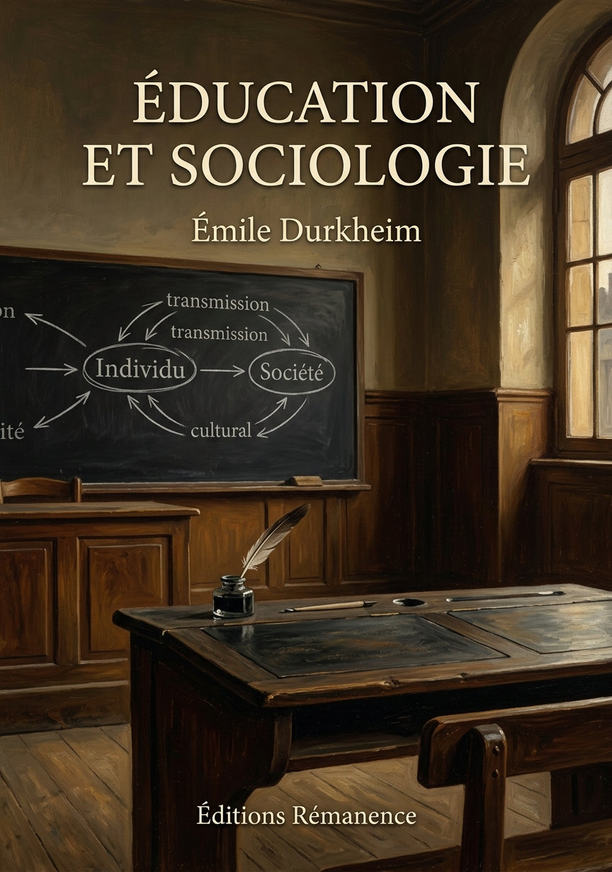 Livre Éducation et sociologie par Émile Durkheim - Couverture - Editions Remanence