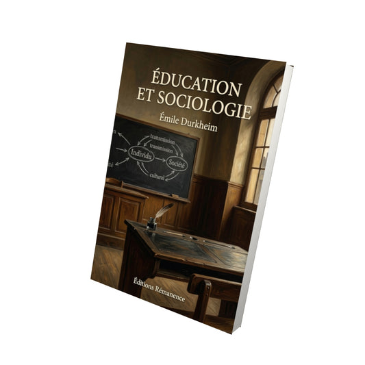 Livre Éducation et sociologie par Émile Durkheim - Vue 3D - Editions Remanence