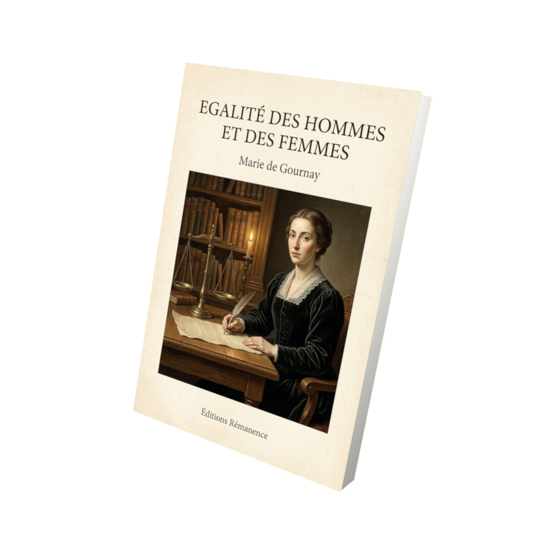Livre Egalité des hommes et des femmes - Marie de Gournay - Vue 3D - Editions Remanence