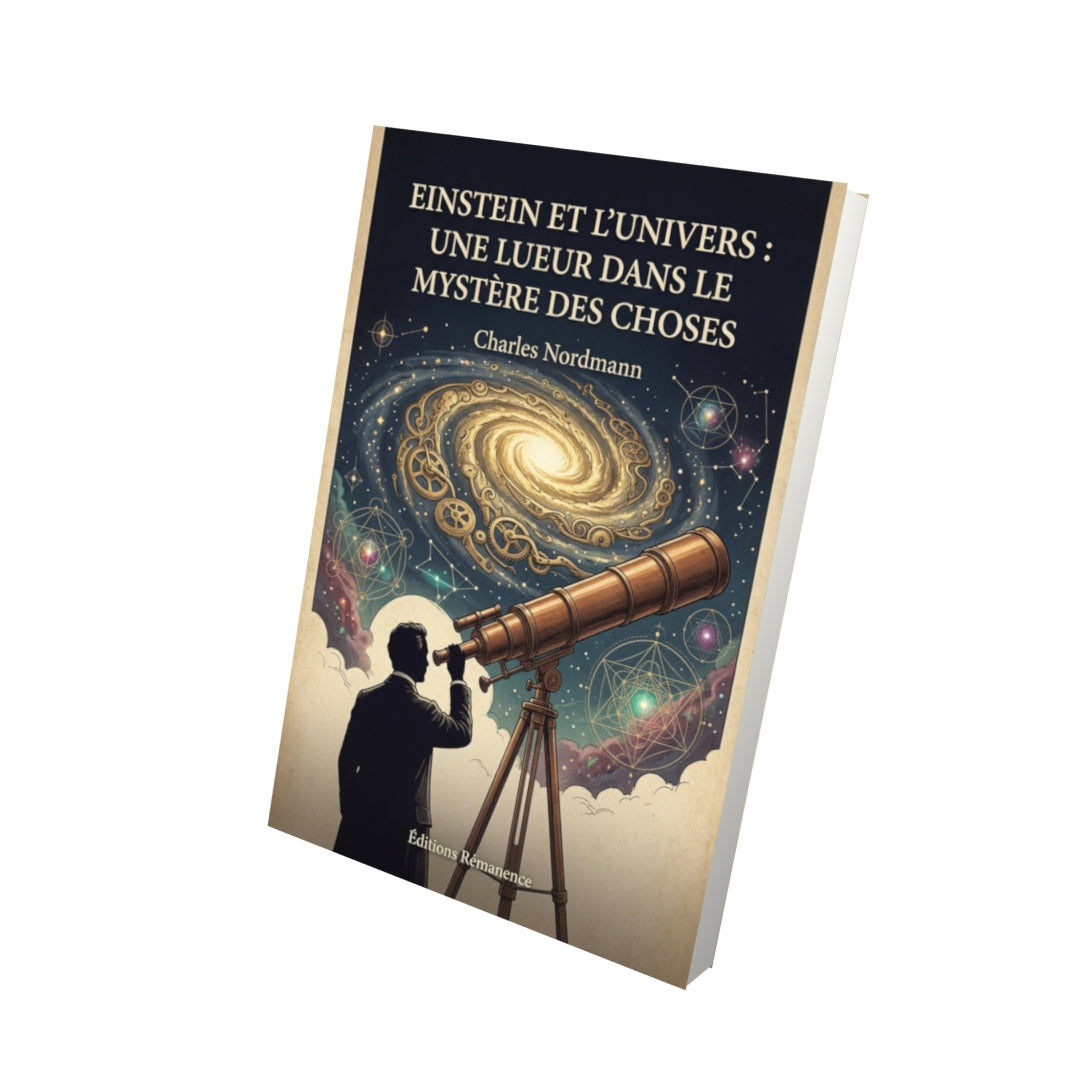 Livre Einstein et l'univers : Une lueur dans le mystère des choses - Charles Nordmann - Vue 3D - Editions Remanence