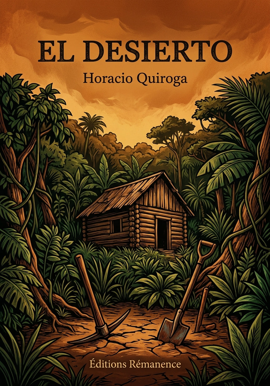Livre El Desierto par Horacio Quiroga - Couverture - Editions Remanence