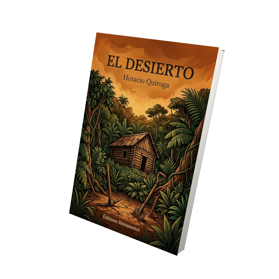 Livre El Desierto par Horacio Quiroga - Vue 3D - Editions Remanence