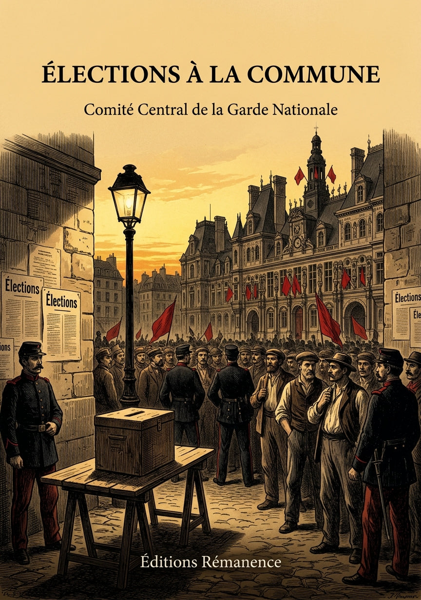 Livre Élections à la Commune par Comité Central de la Garde Nationale - Couverture - Editions Remanence