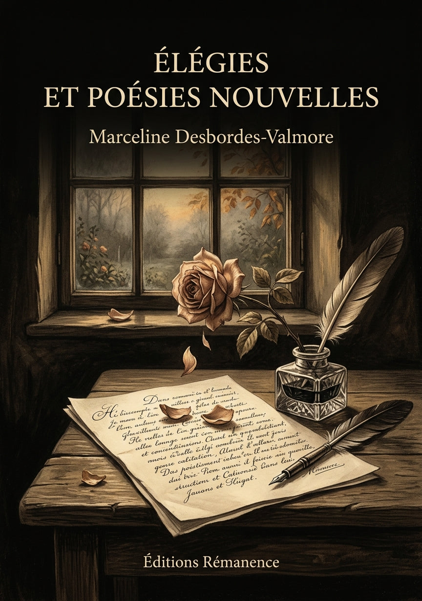 Livre Élégies et poésies nouvelles par Marceline Desbordes-Valmore - Couverture - Editions Remanence