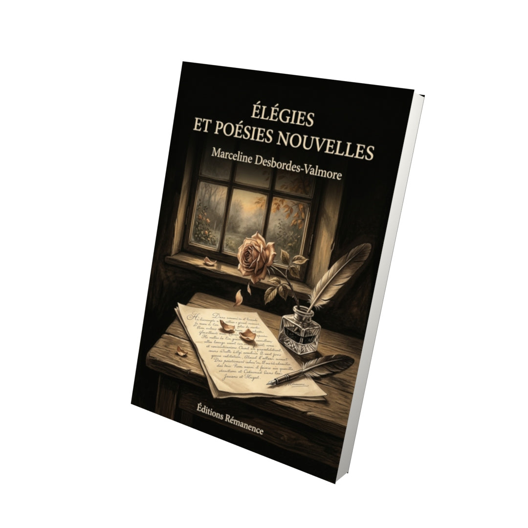 Livre Élégies et poésies nouvelles par Marceline Desbordes-Valmore - Vue 3D - Editions Remanence