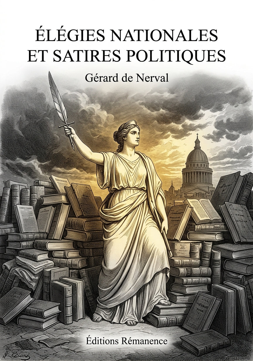 Livre Élégies nationales et Satires politiques par Gérard de Nerval - Couverture - Editions Remanence