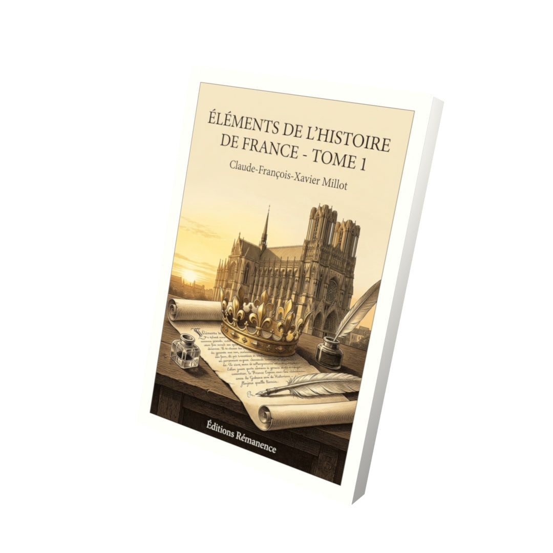 Livre Éléments de l'histoire de France - Tome 1 par Claude-François-Xavier Millot - Vue 3D - Editions Remanence