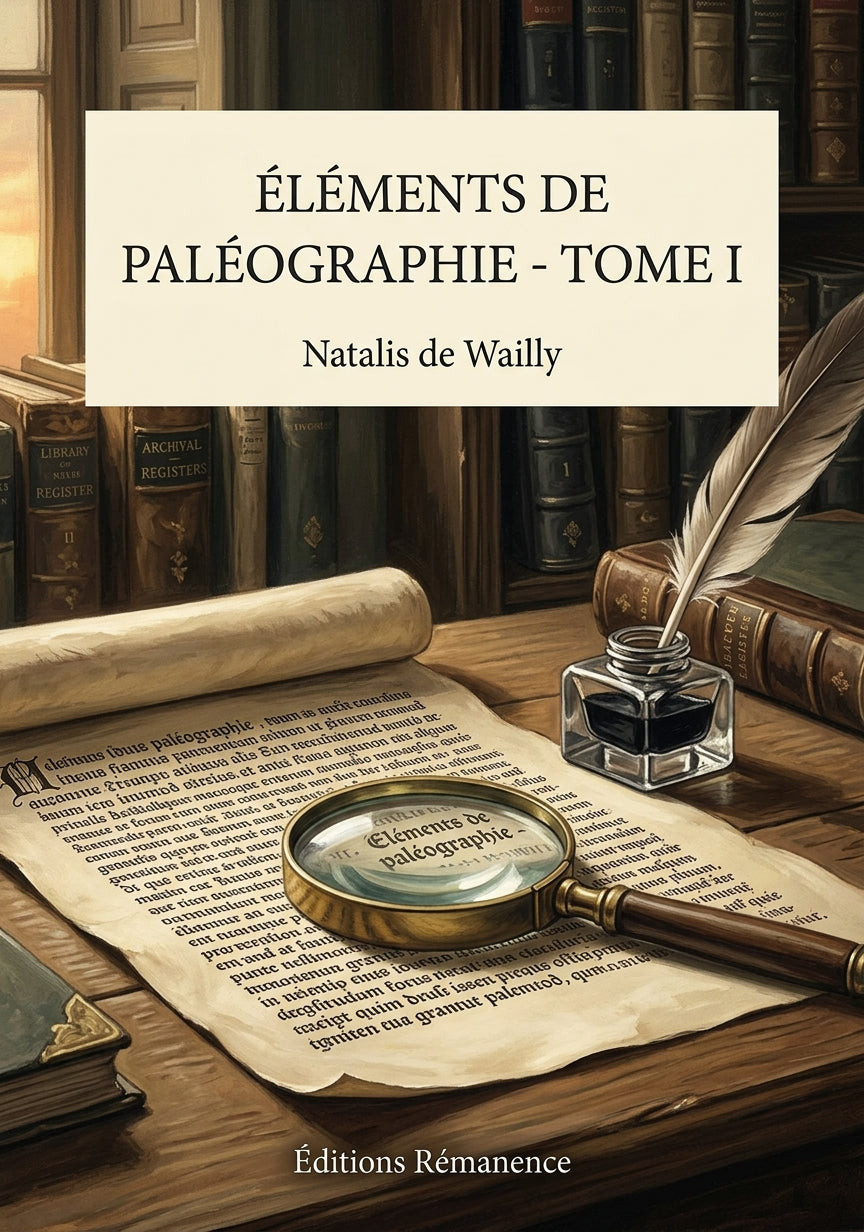 Livre Éléments de paléographie - Tome I par Natalis de Wailly - Couverture - Editions Remanence