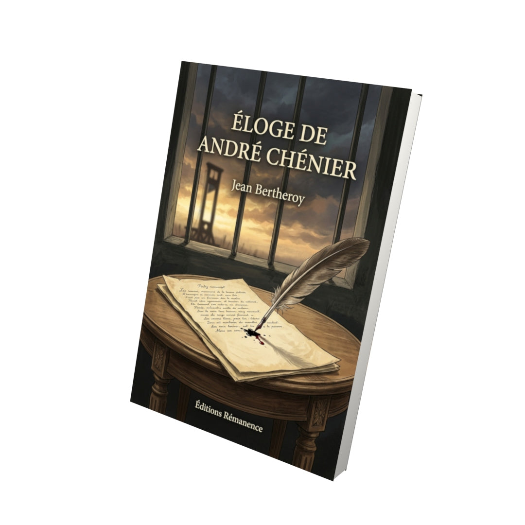Livre Éloge de André Chénier par Jean Bertheroy - Vue 3D - Editions Remanence