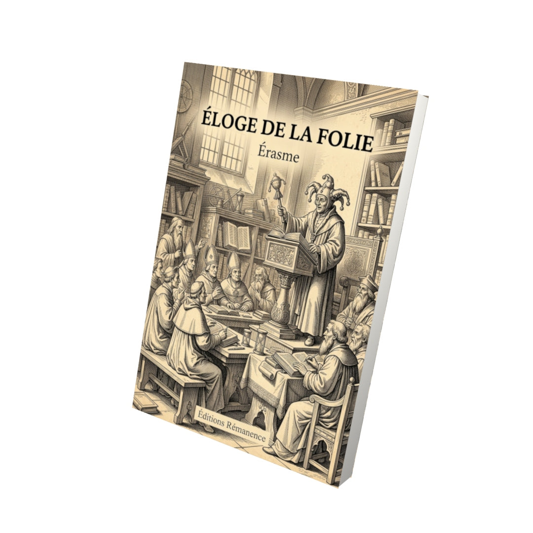 Livre Éloge de la folie par Érasme - Vue 3D - Editions Remanence