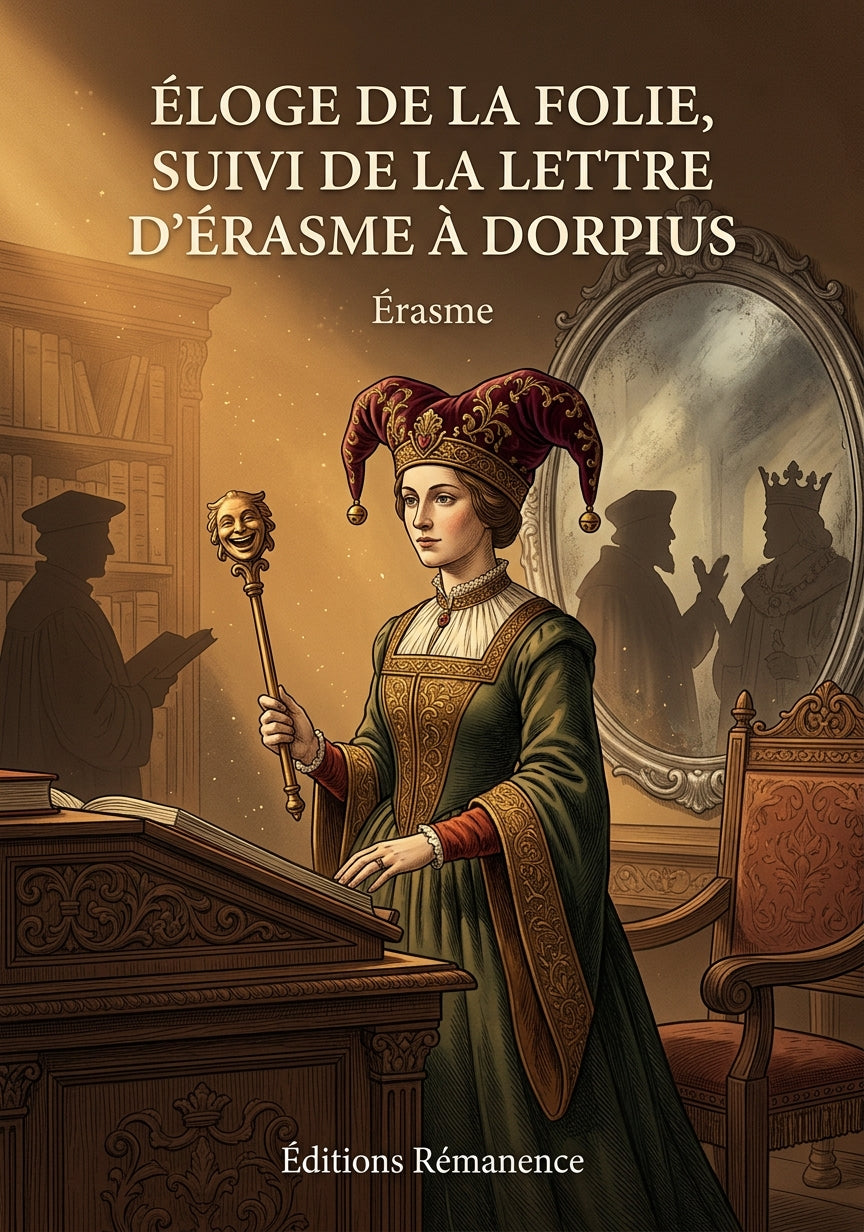 Livre Éloge de la folie, suivi de la Lettre d’Érasme à Dorpius par Érasme - Couverture - Editions Remanence