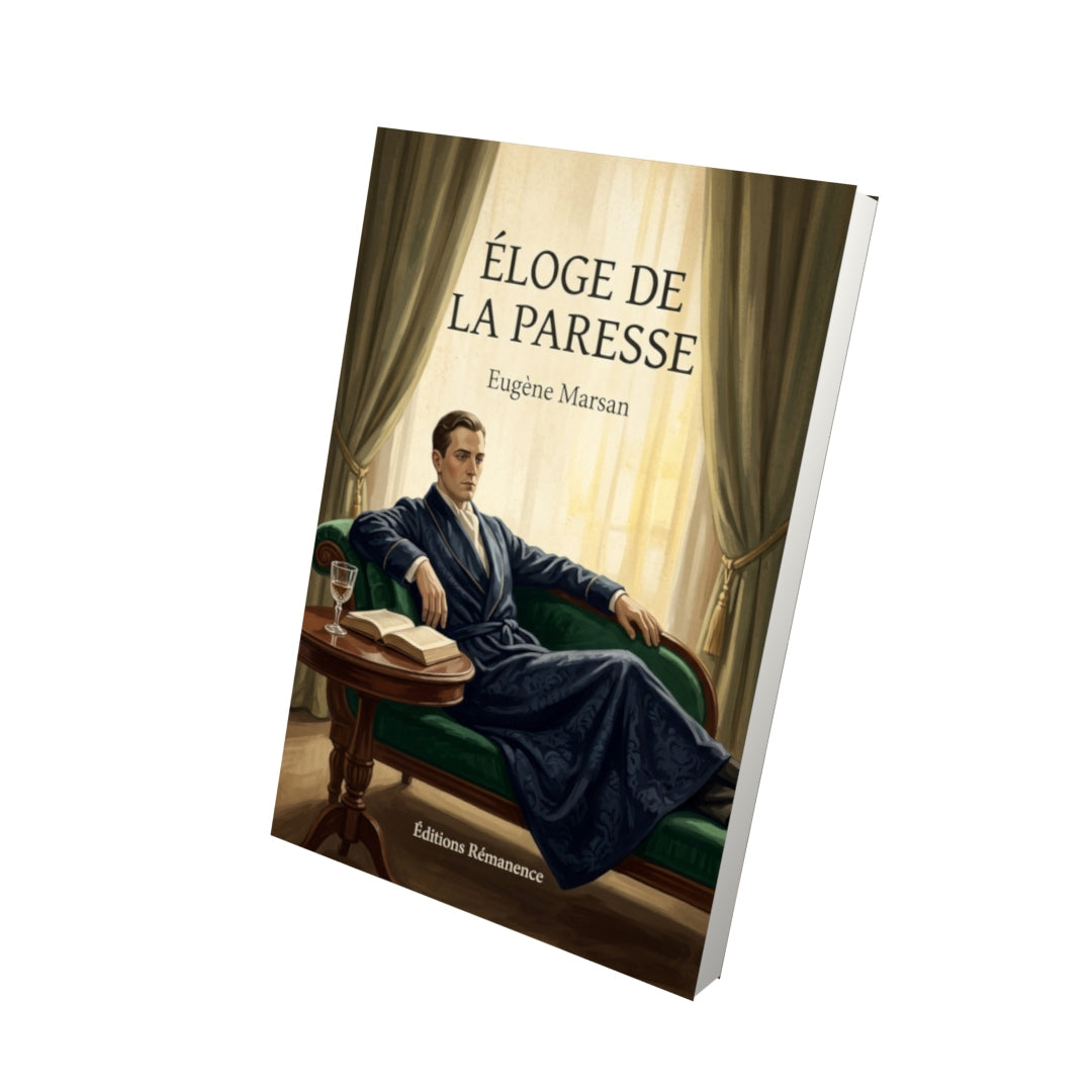 Livre Éloge de la paresse - Eugène Marsan - Vue 3D - Editions Remanence