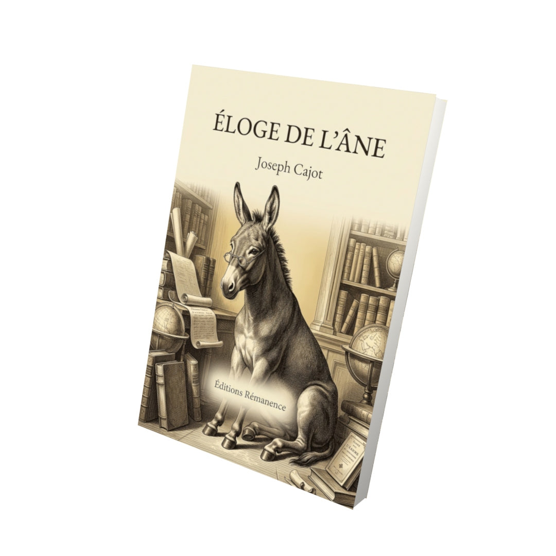Livre Éloge de l’âne par Joseph Cajot - Vue 3D - Editions Remanence
