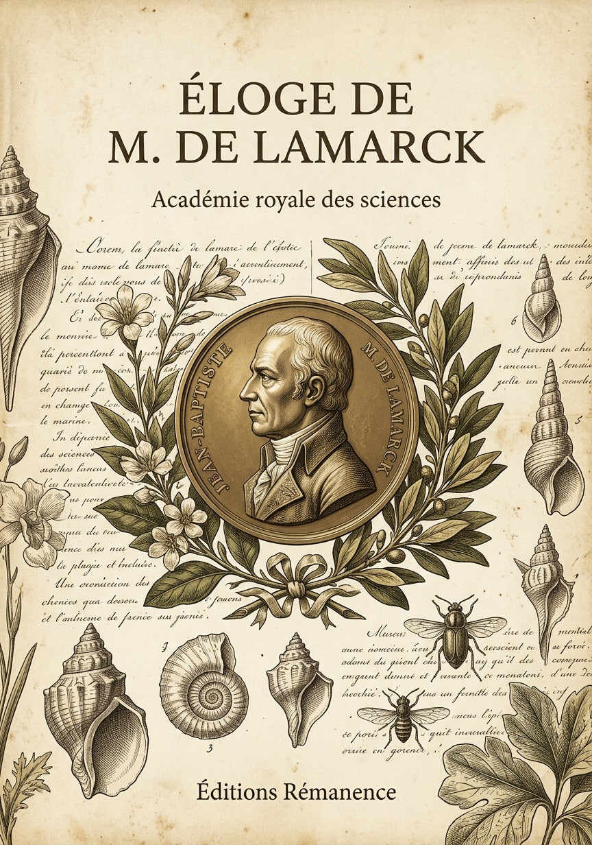 Livre Éloge de M. de Lamarck par Académie royale des sciences - Couverture - Editions Remanence