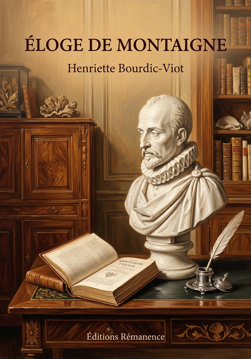 Livre Éloge de Montaigne par Henriette Bourdic-Viot - Couverture - Editions Remanence