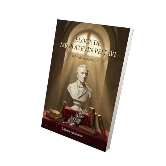 Livre Éloge de Mr Poitevin Peitavi par Jules de Rességuier - Vue 3D - Editions Remanence