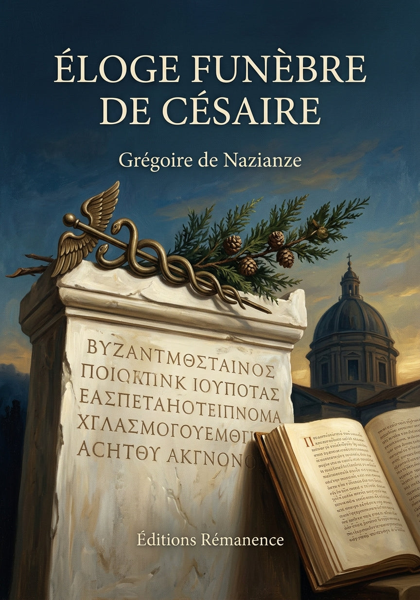 Livre Éloge funèbre de Césaire par Grégoire de Nazianze - Couverture - Editions Remanence