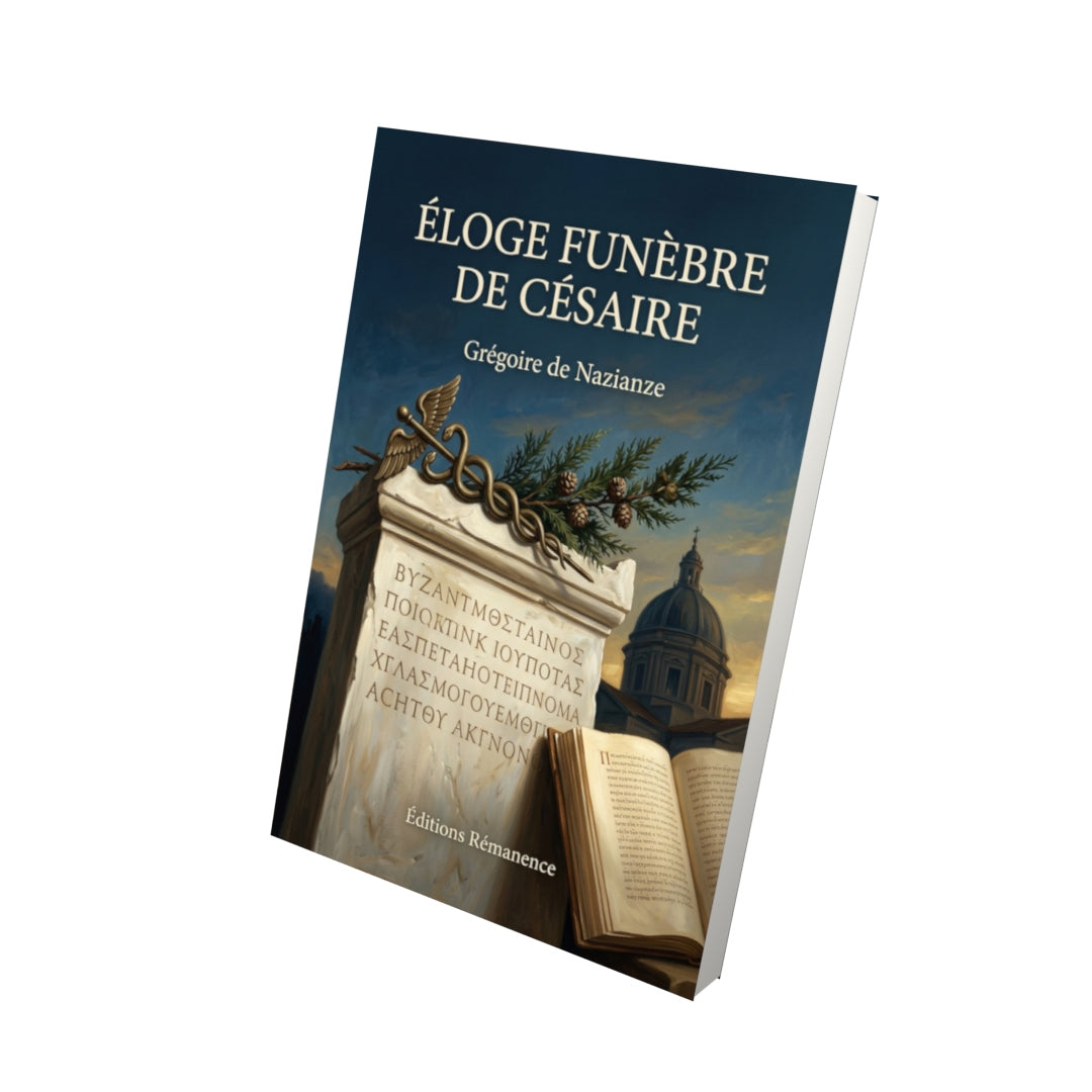 Livre Éloge funèbre de Césaire par Grégoire de Nazianze - Vue 3D - Editions Remanence