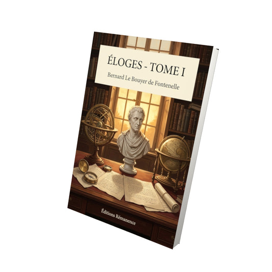 Livre Éloges - Tome I par Bernard Le Bouyer de Fontenelle - Vue 3D - Editions Remanence