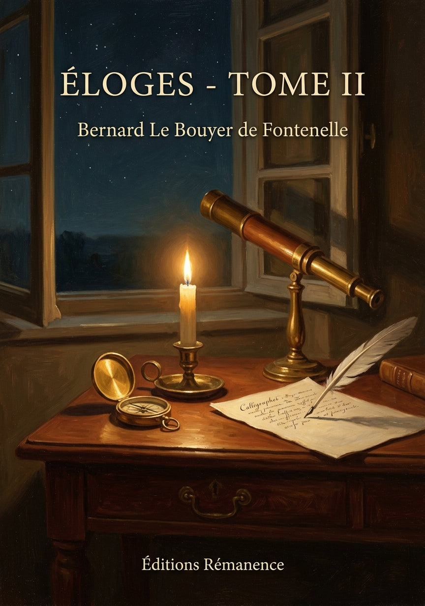 Livre Éloges - Tome II par Bernard Le Bouyer de Fontenelle - Couverture - Editions Remanence