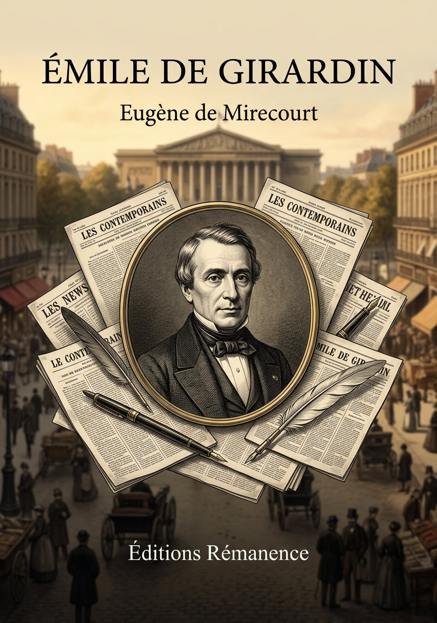 Livre Émile de Girardin par Eugène de Mirecourt - Couverture - Editions Remanence