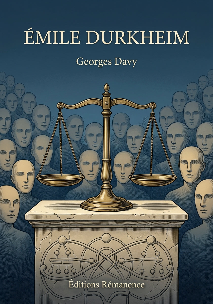 Livre Émile Durkheim par Georges Davy - Couverture - Editions Remanence