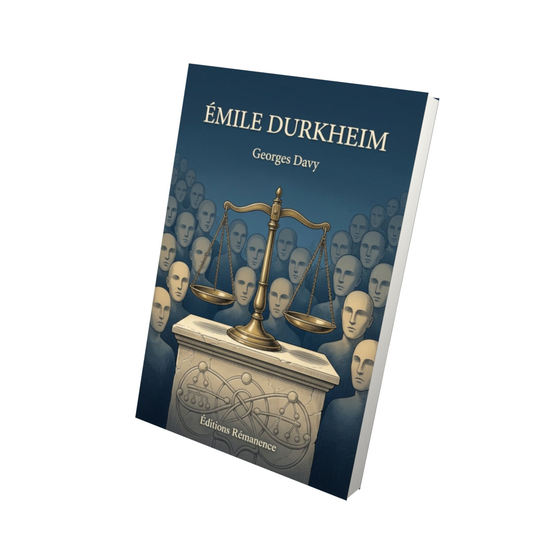 Livre Émile Durkheim par Georges Davy - Vue 3D - Editions Remanence