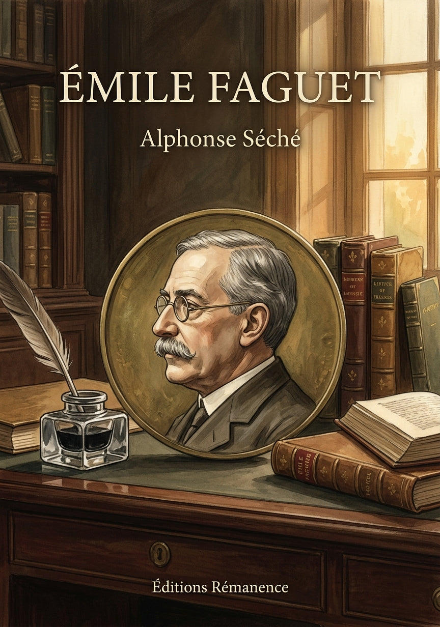 Livre Émile Faguet par Alphonse Séché - Couverture - Editions Remanence