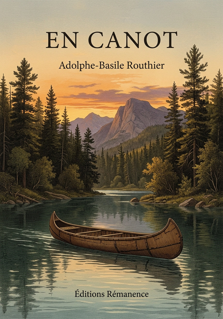 Livre En canot par Adolphe-Basile Routhier - Couverture - Editions Remanence
