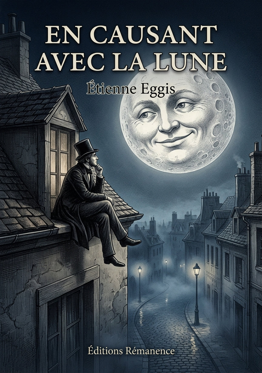 Livre En Causant avec la lune par Étienne Eggis - Couverture - Editions Remanence