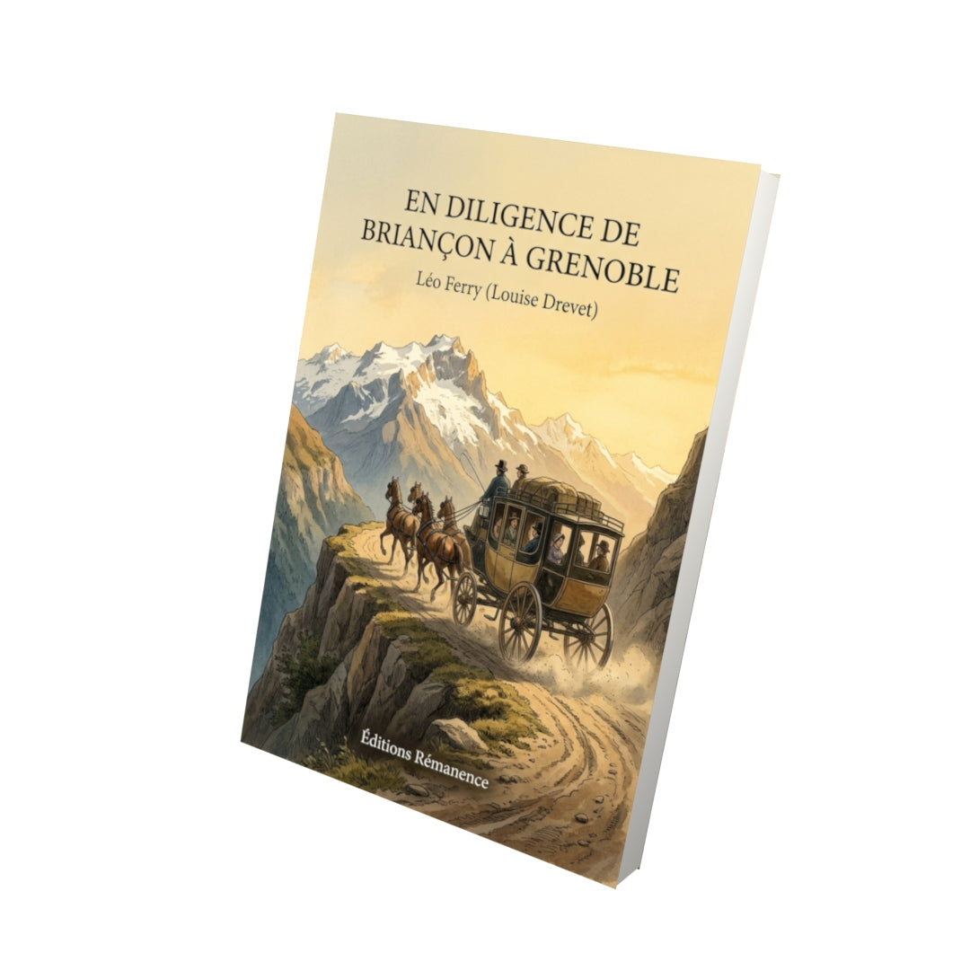 Livre En diligence de Briançon à Grenoble par Léo Ferry (Louise Drevet) - Vue 3D - Editions Remanence