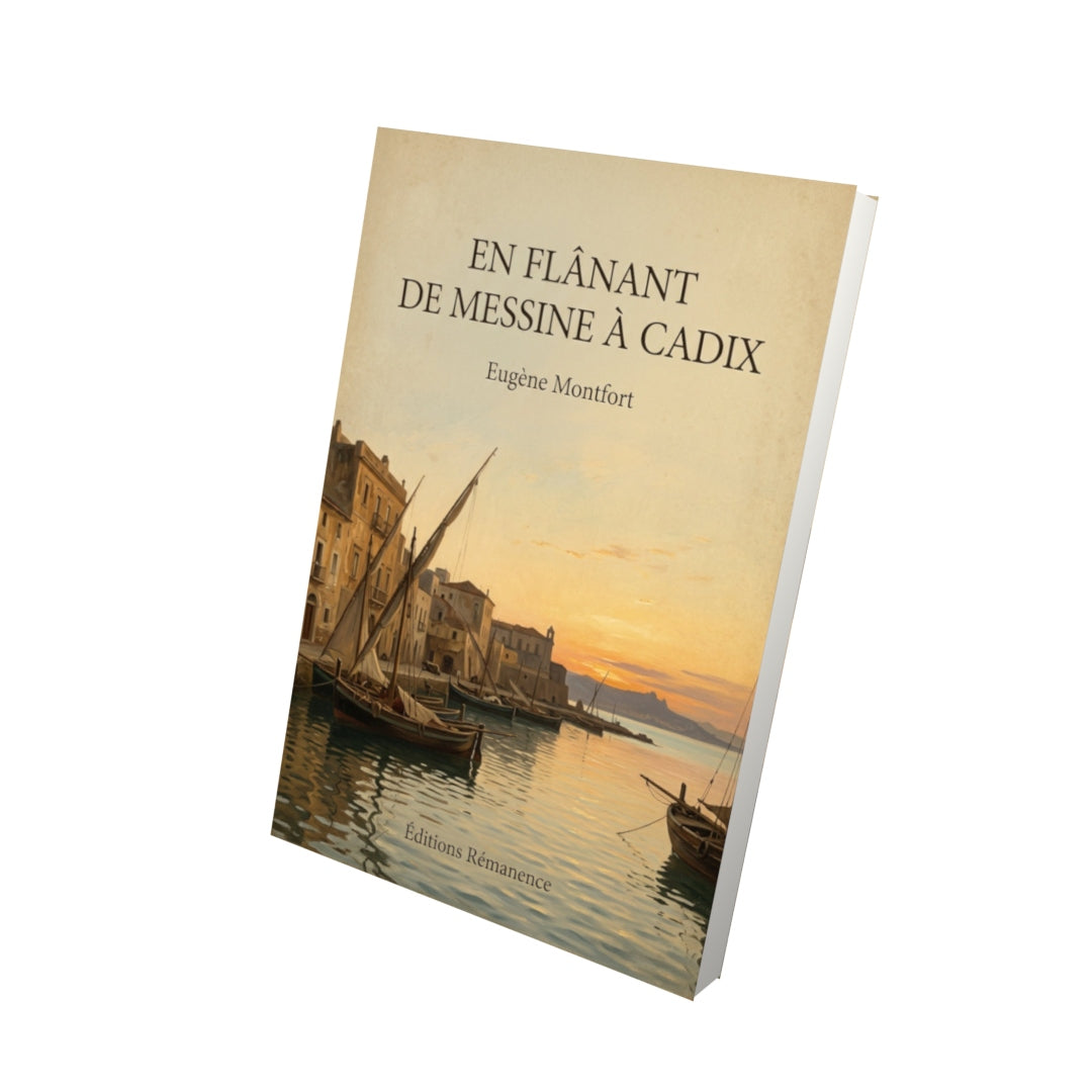 Livre En flânant de Messine à Cadix - Eugène Montfort - Vue 3D - Editions Remanence