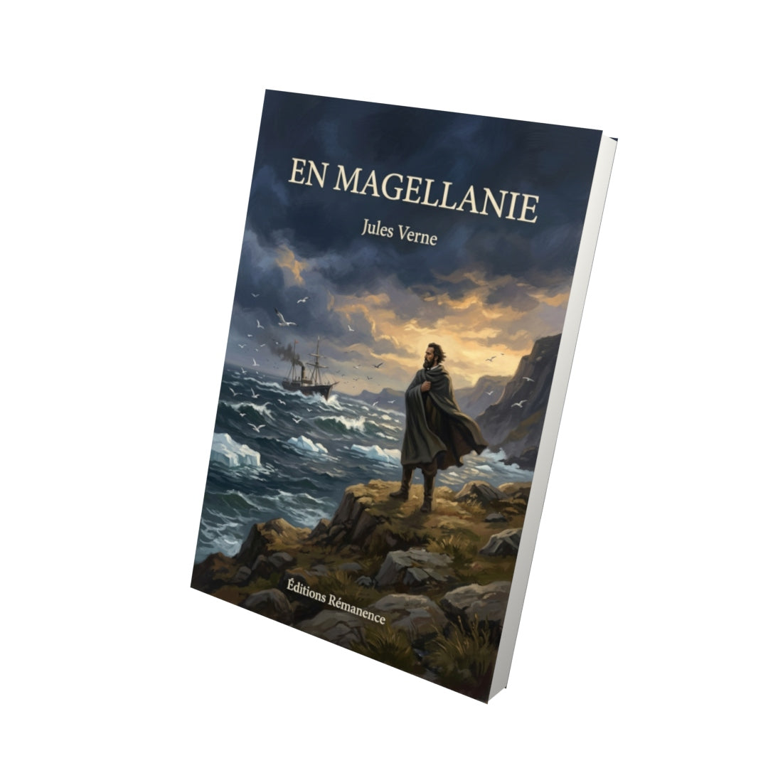 Livre En Magellanie par Jules Verne - Vue 3D - Editions Remanence