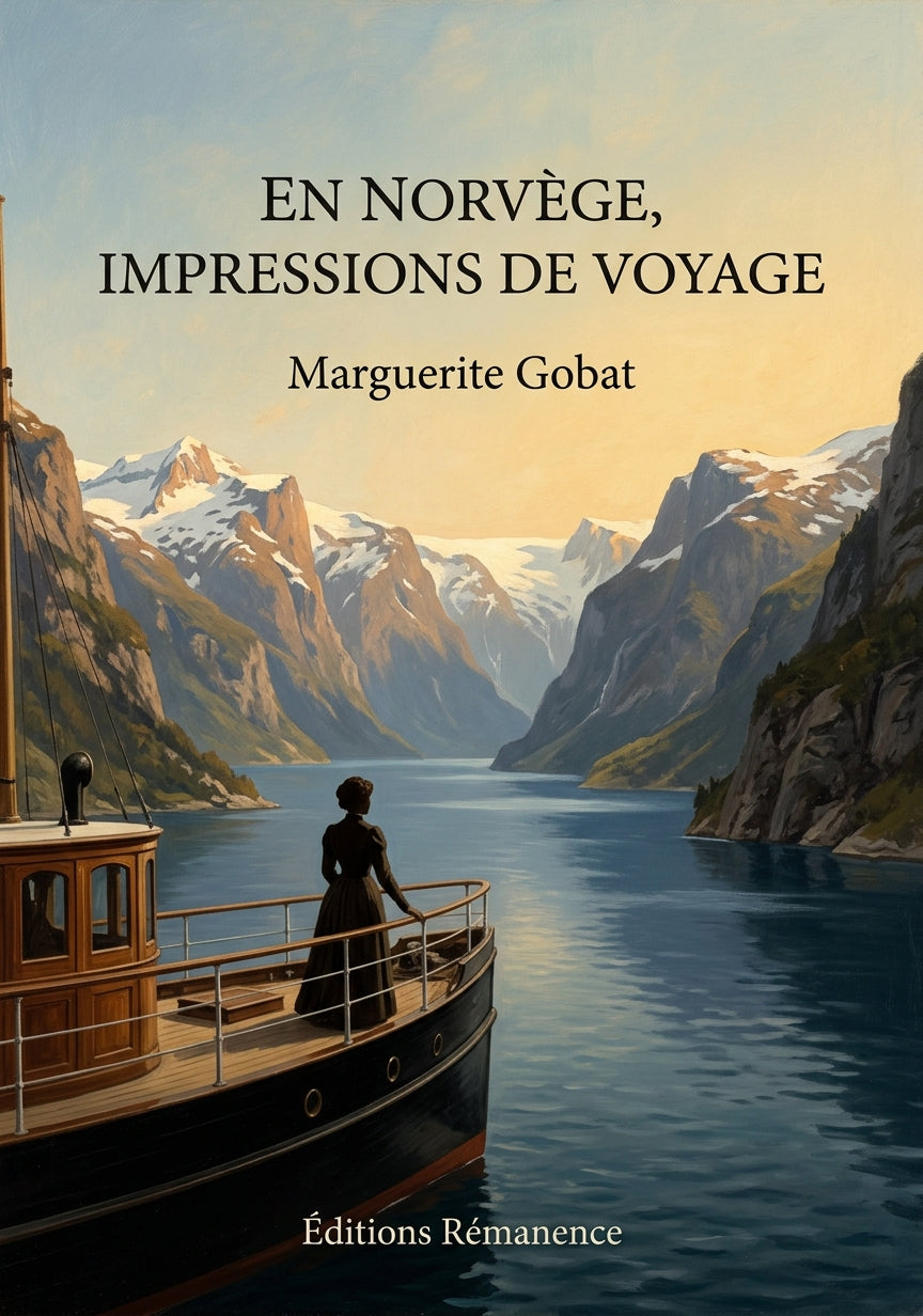 Livre En Norvège, impressions de voyage par Marguerite Gobat - Couverture - Editions Remanence
