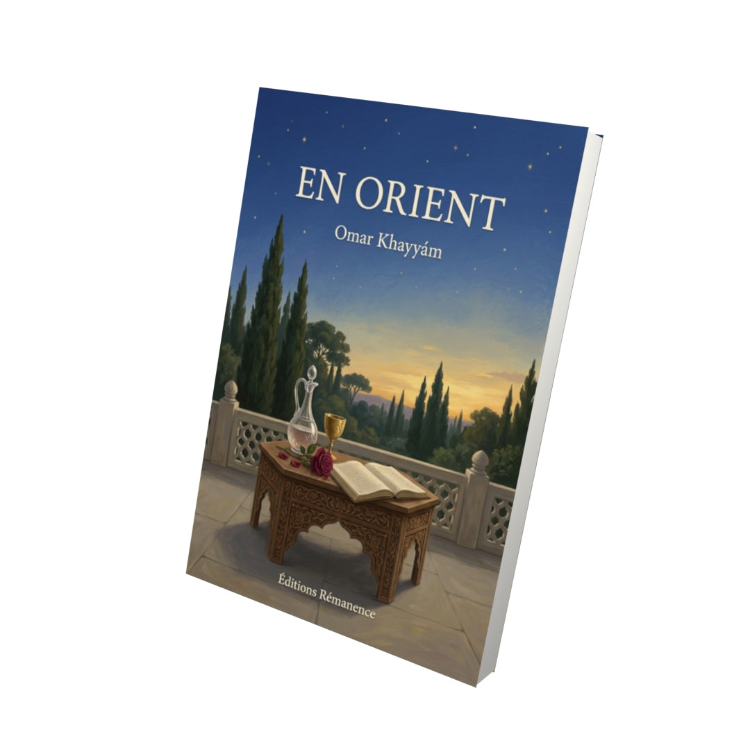 Livre En Orient par Omar Khayyám - Vue 3D - Editions Remanence